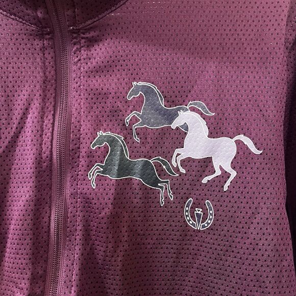 Kerrits Kids Aire Ice Fil Long Sleeve Horse Riding Shirt Magenta Girls Small 6-7 - Picture 4 of 11
